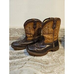 Durango Lil Durango Tan  Kids Western Boots Size 2.5M DWBT099 8" Pull On Cowboy